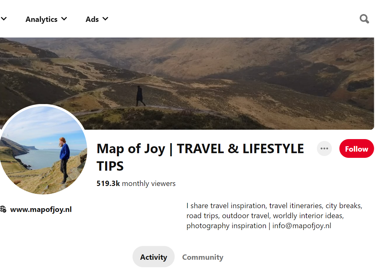 Map of Joy | TRAVEL & LIFESTYLE TIPS - Pinterest Profile