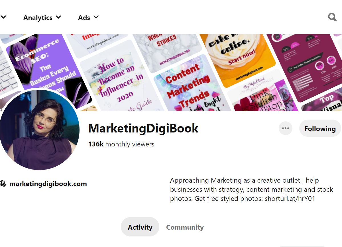 MarketingDigiBook Pinterest Account