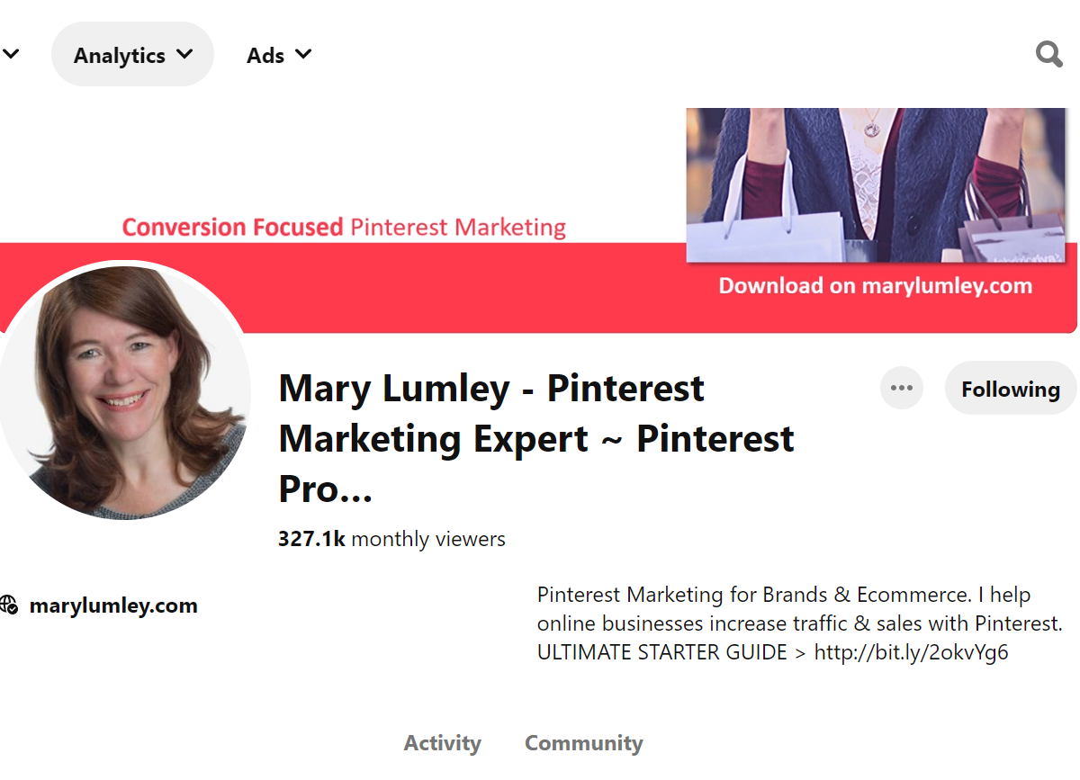 Mary Lumley - Pinterest Pinterest Account