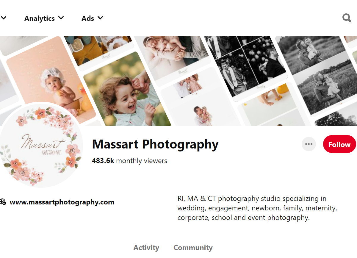 Massart Photography-100 Pinterest Photography Influencers