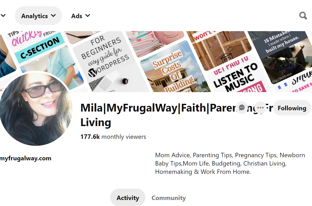 Mila|MyFrugalWay|Faith|Parenting|Frugal Living Pinterest Account