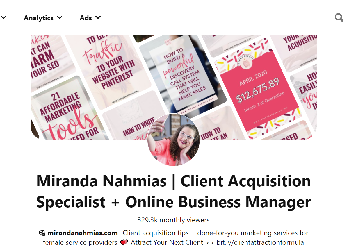 Miranda Nahmias | Client Acquisition Specialist + Online Business - Pinterest Profile