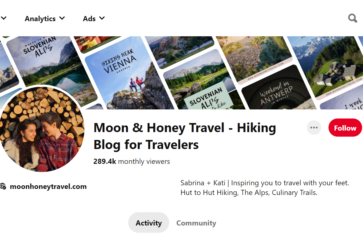 Moon & Honey Travel - Hiking Blog for Travelers-Top 100 Pinterest Travel Influencers