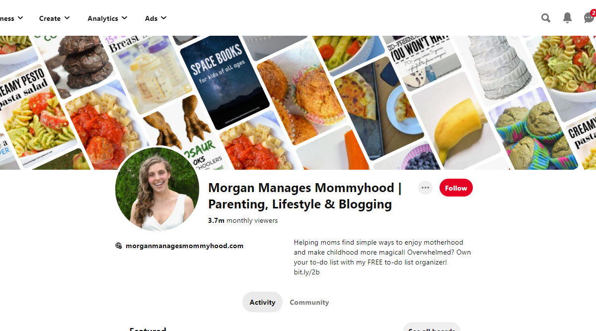 Morgan Manages Mommyhood | Parenting, Lifestyle & Blogging - Pinterest Profile