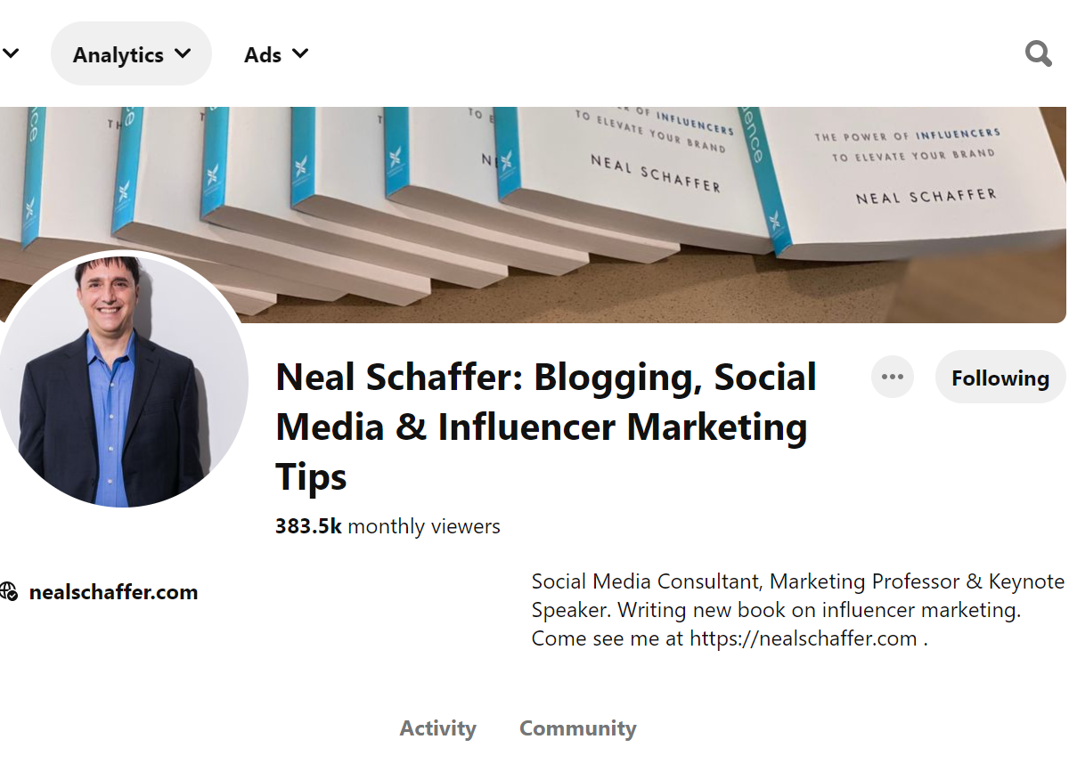 Neal Schaffer: Blogging, Social Media & Influencer Marketing Tips Pinterest Account