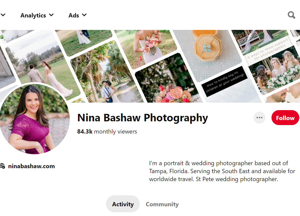 Nina Bashaw Photography-100 Pinterest Photography Influencers