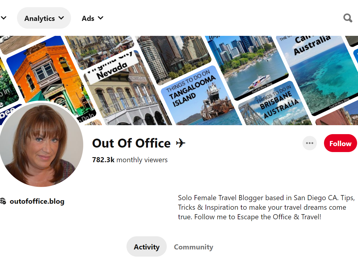 Out Of Office ✈️ - Pinterest Profile

