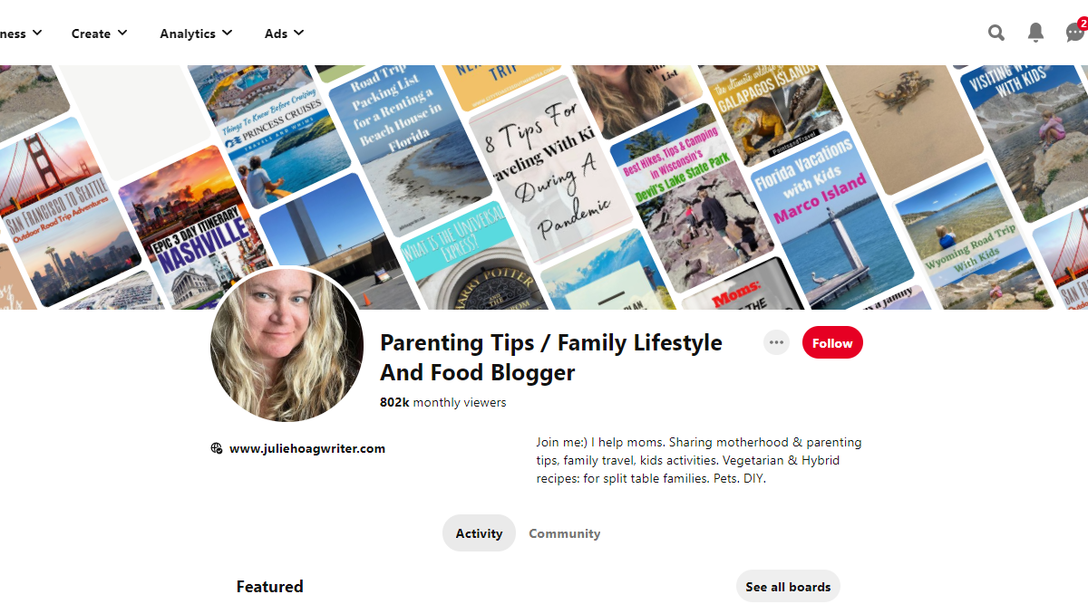 Parenting Tips / Family Lifestyle And Food Blogger Pinterest Account