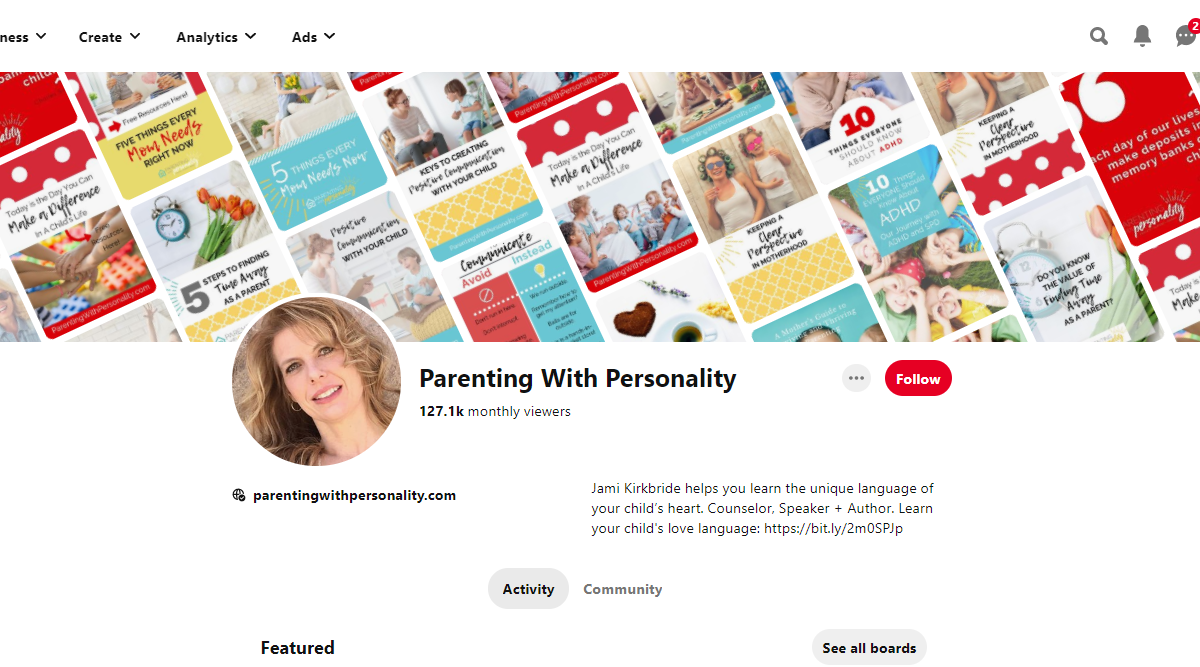 Parenting With Personality Pinterest Account