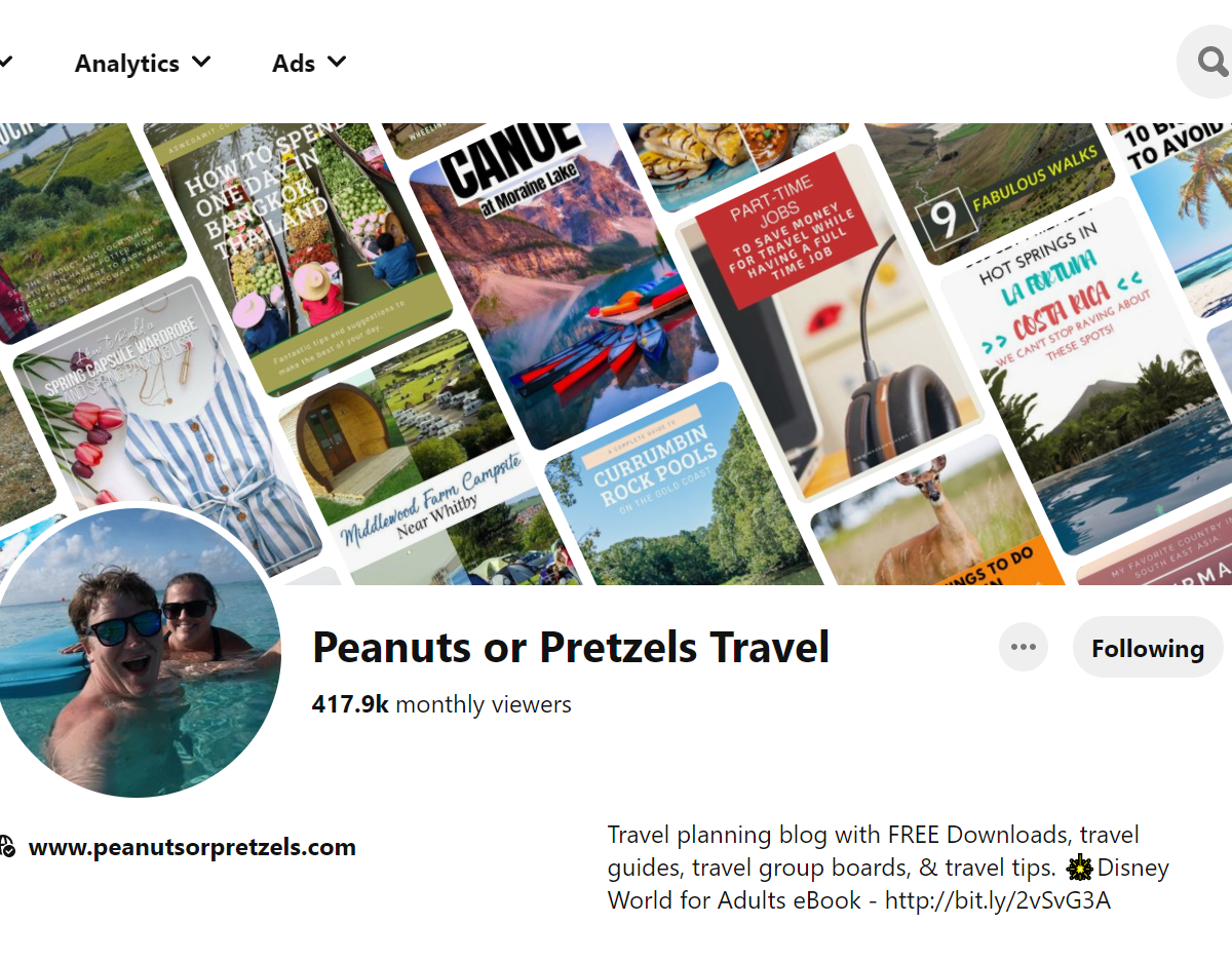 Peanuts or Pretzels Travel-Top 100 Pinterest Travel Influencers
