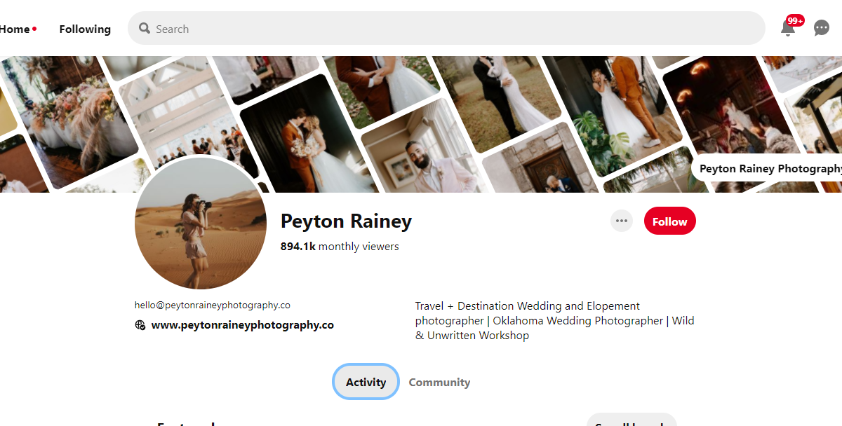 Peyton Rainey-100 Pinterest Photography Influencers