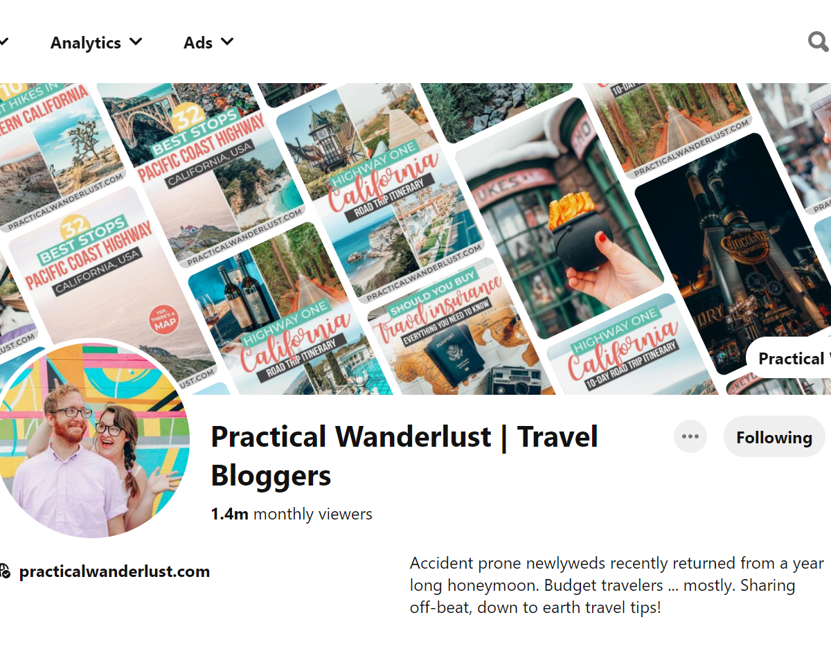 Practical Wanderlust | Travel Bloggers - Pinterest Profile