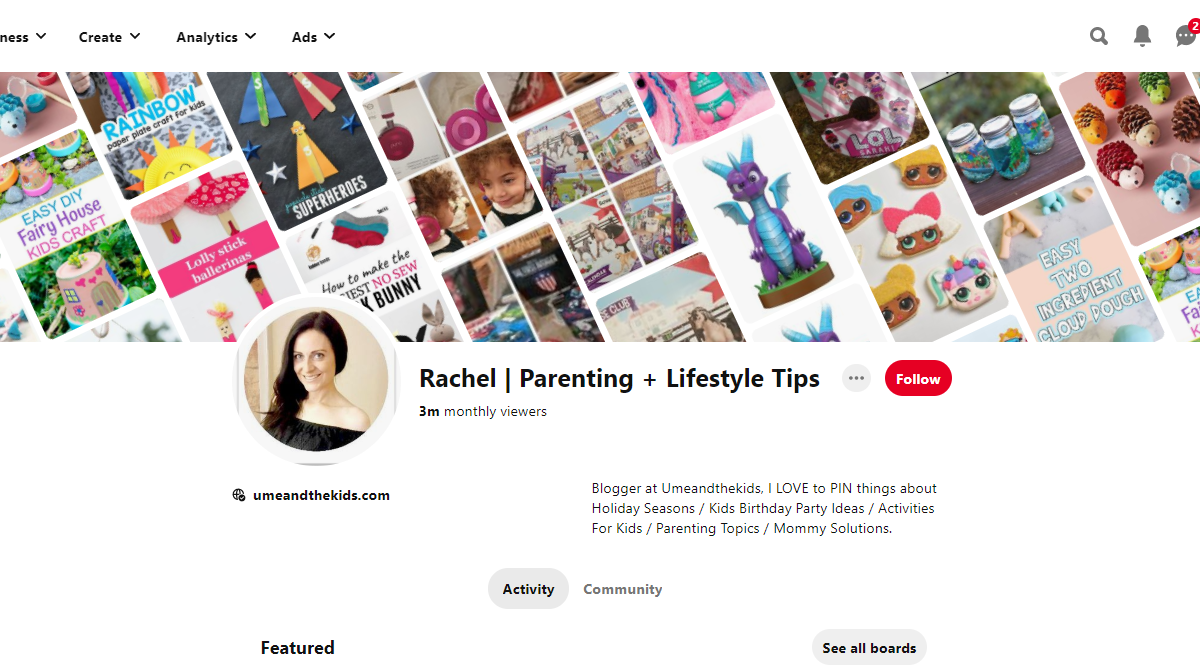 Rachel | Parenting + Lifestyle Tips Pinterest Account