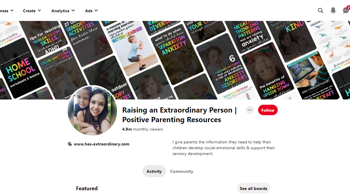 Raising an Extraordinary Person | Positive Parenting Resources Pinterest Account