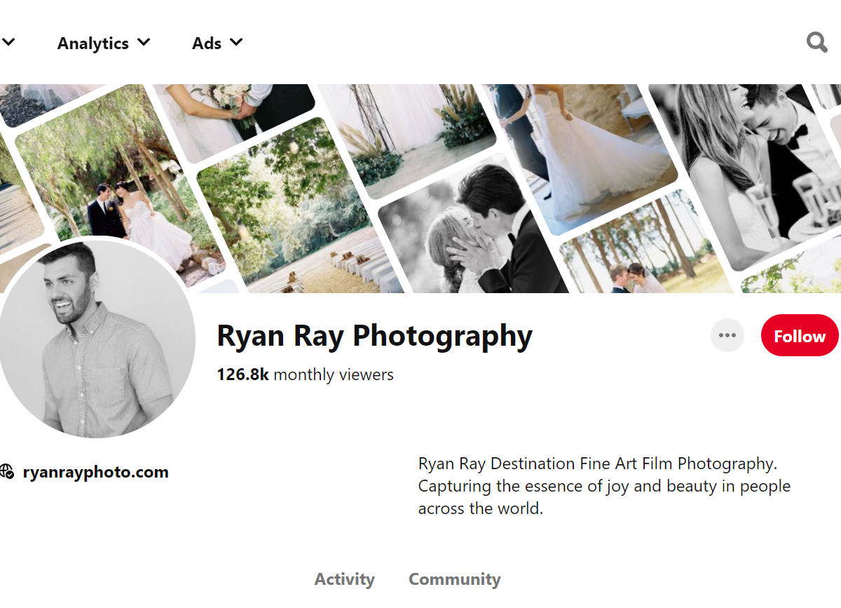 Ryan Ray Photography-100 Pinterest Photography Influencers