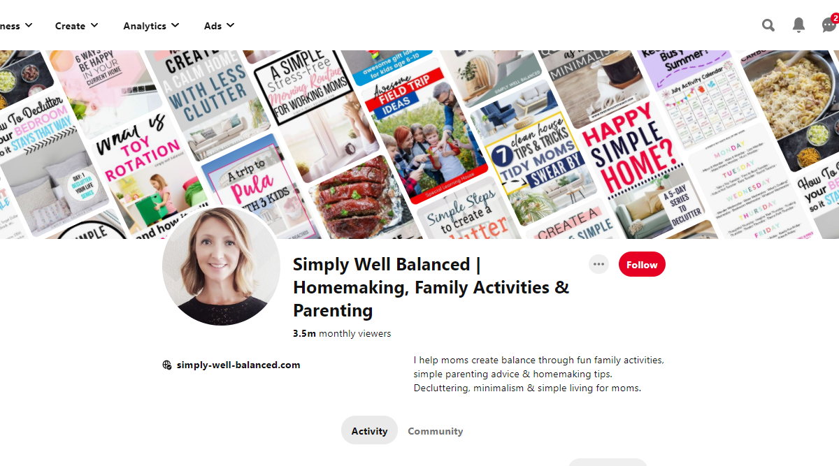 Simply Well Balanced | Homemaking, Family Activities & Parenting Pinterest Account