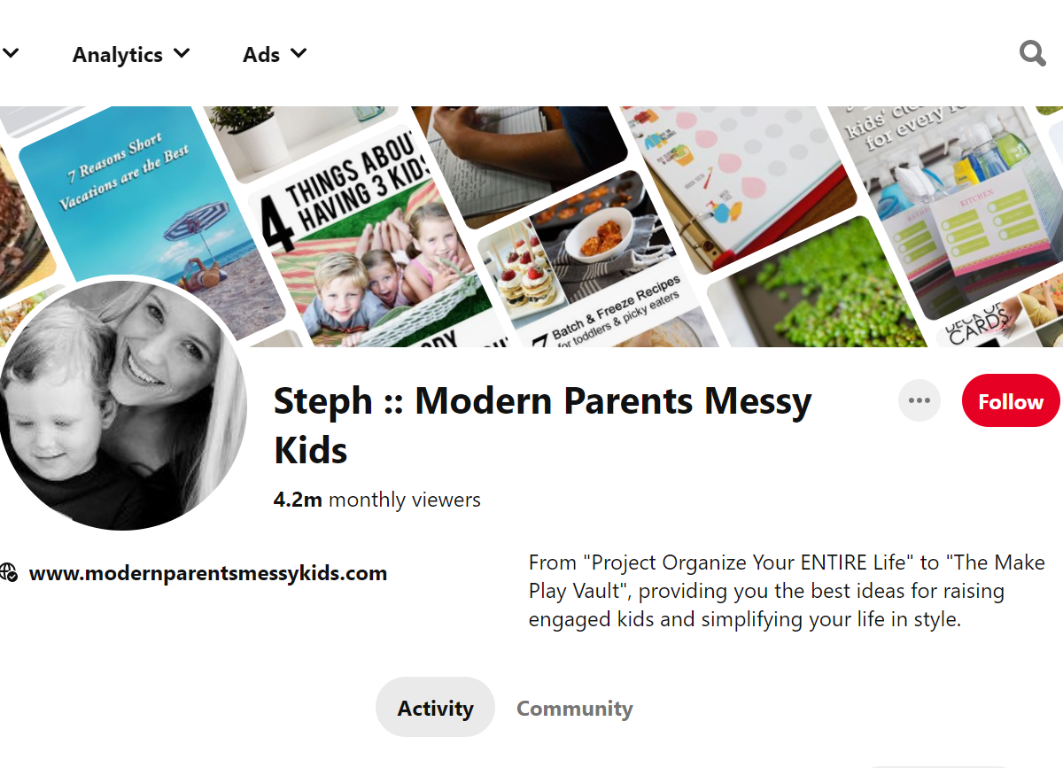 Modern Parents Messy Kids Pinterest Account