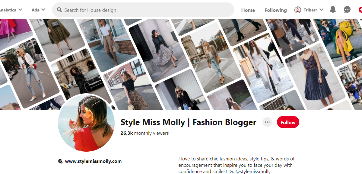 Style Miss Molly | Fashion Blogger Pinterest profile