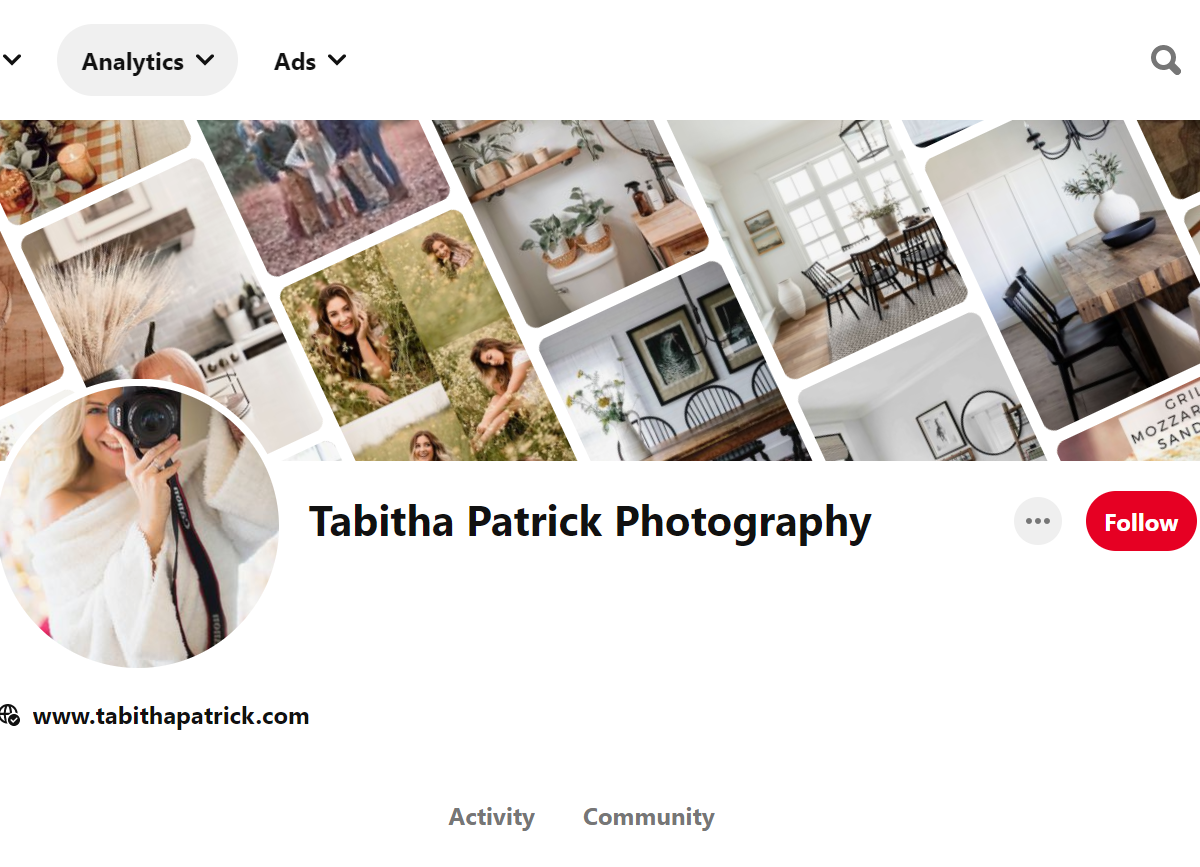 Tabitha Patrick Photography-100 Pinterest Photography Influencers