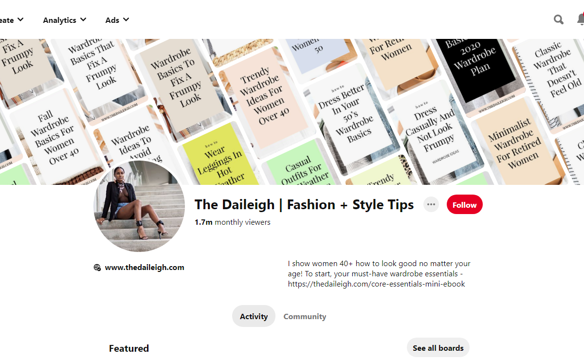 The Daileigh | Fashion + Style Tips Pinterest Profile