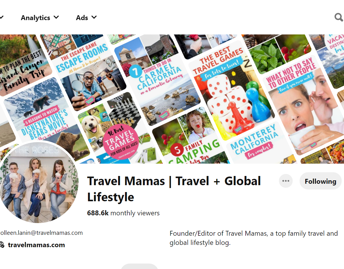 Travel Mamas | Travel + Global Lifestyle-Top 100 Pinterest Travel Influencers