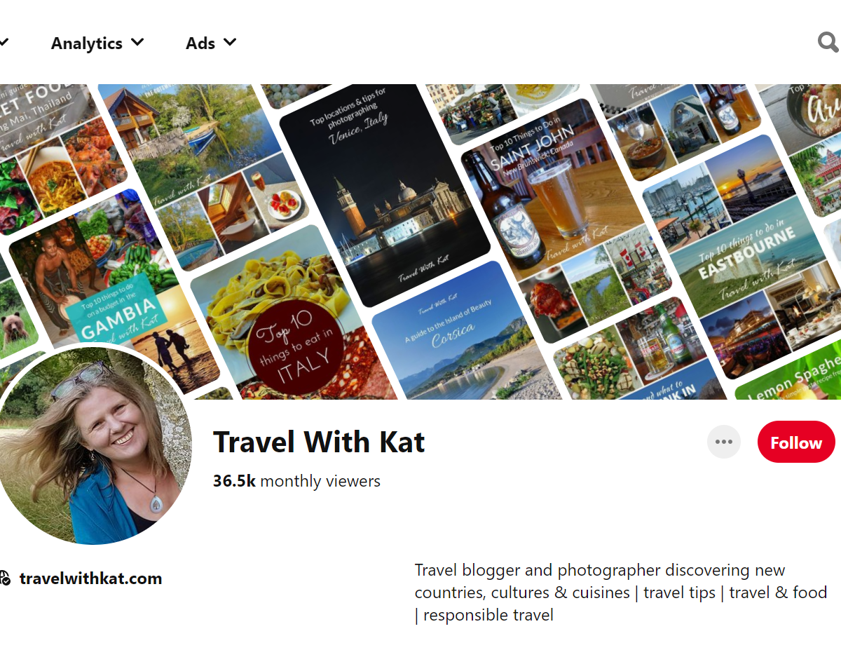 Travel With Kat-Top 100 Pinterest Travel Influencers