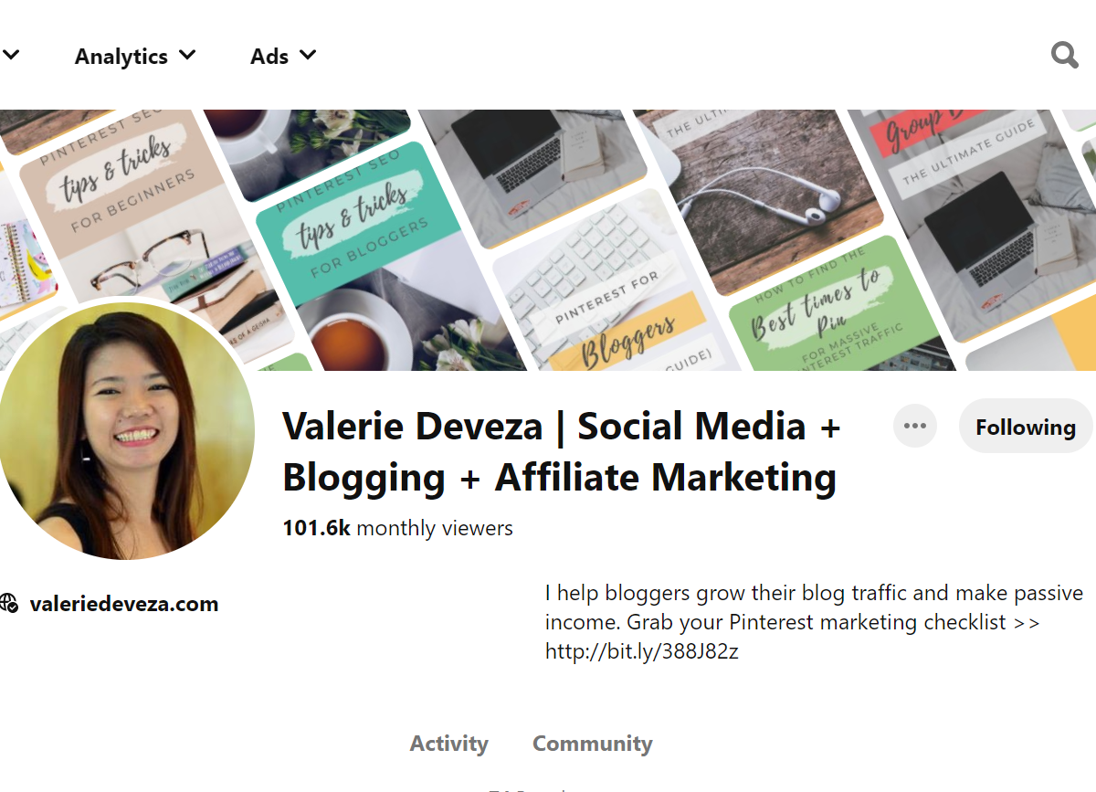 Valerie Deveza | Social Media + Blogging + Affiliate Marketing Pinterest Account