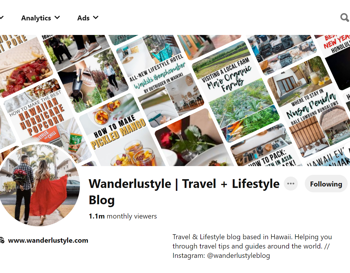 Wanderlustyle | Travel + Lifestyle Blog - Pinterest Profile
