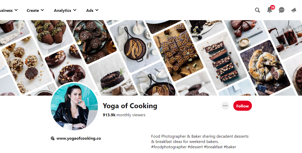 Yoga of Cooking Pinterest Profile