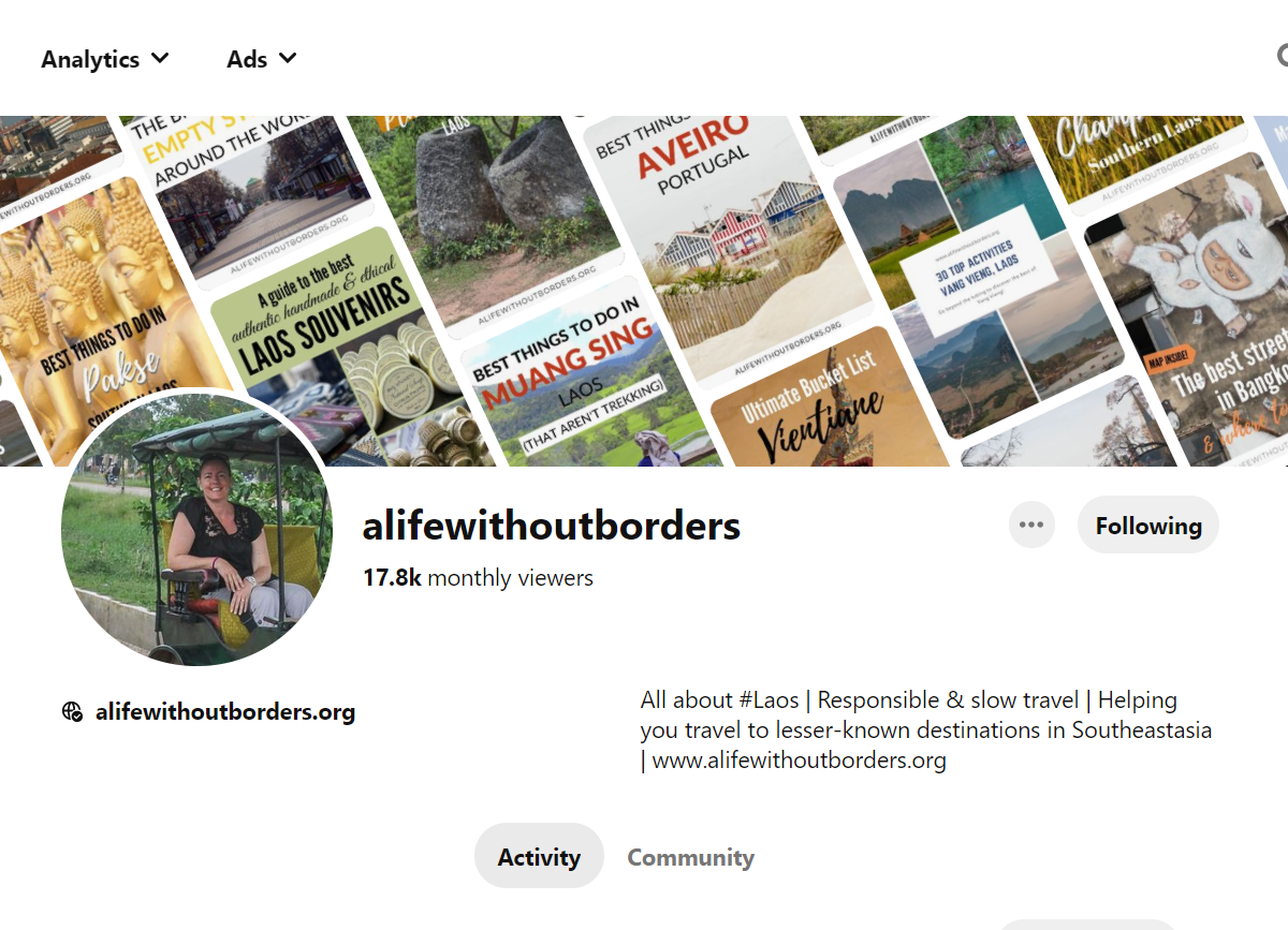 alifewithoutborders - Pinterest Profile
