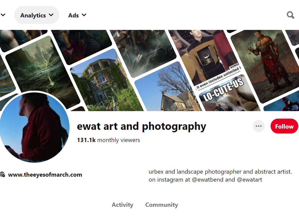 ewat art and photography-100 Pinterest Photography Influencers