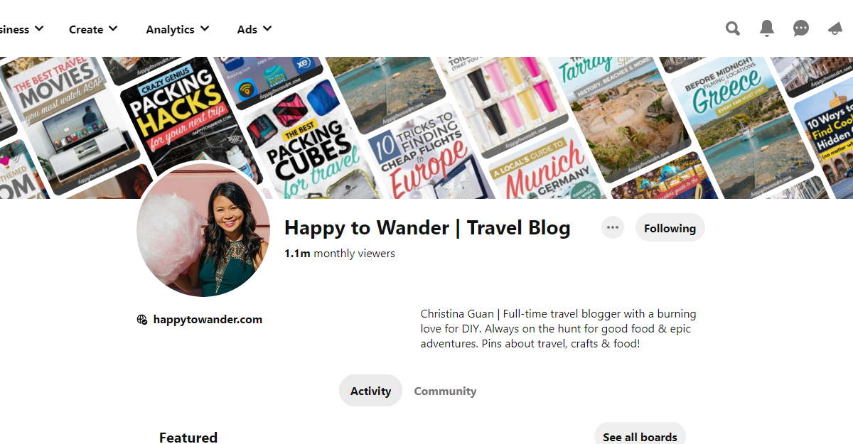Happy to Wander | Travel Blog-Top 100 Pinterest Travel Influencers