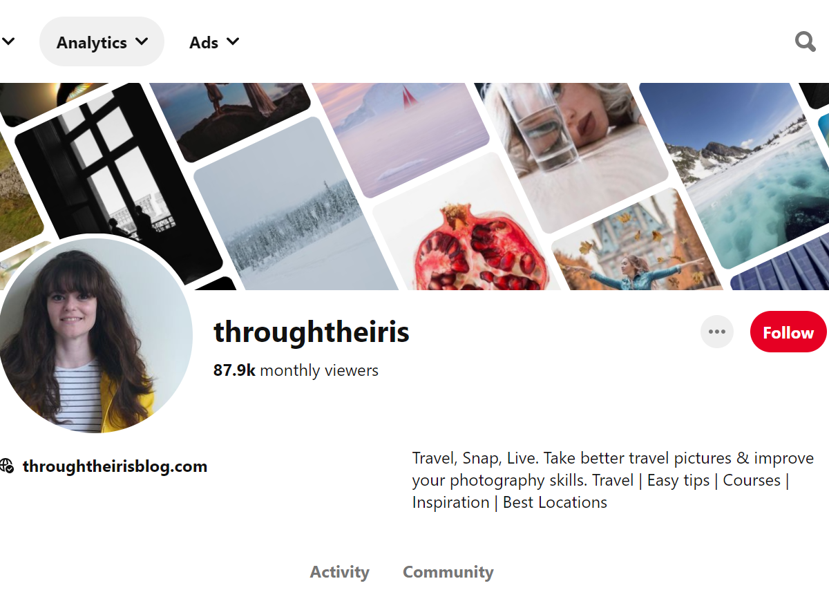 throughtheiris-100 Pinterest Photography Influencers