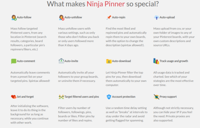 Ninja Pinner Pinterest Tool for Business